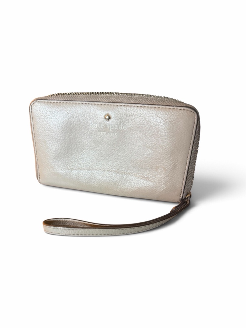 kate spade Metallic Wristlet Wallet - Champagne